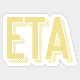 Yellow Eta Sunshine Letter Sticker